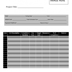 construction schedule template
