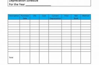 11 Depreciation Schedule Example Free