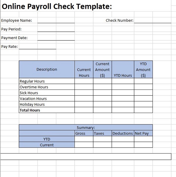 Online Payroll Template