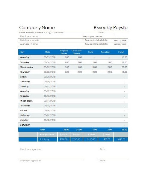 biweekly payroll template