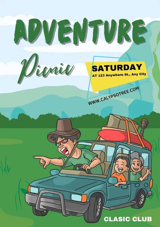 Adventure picnic flyer free picnic flyer templates