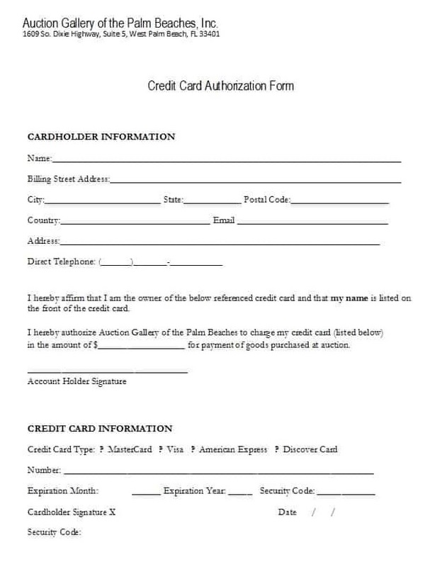 Credit Card Authorization Forms 03