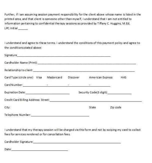 Credit Card Authorization Forms Word Credit Card Authorization Forms Word