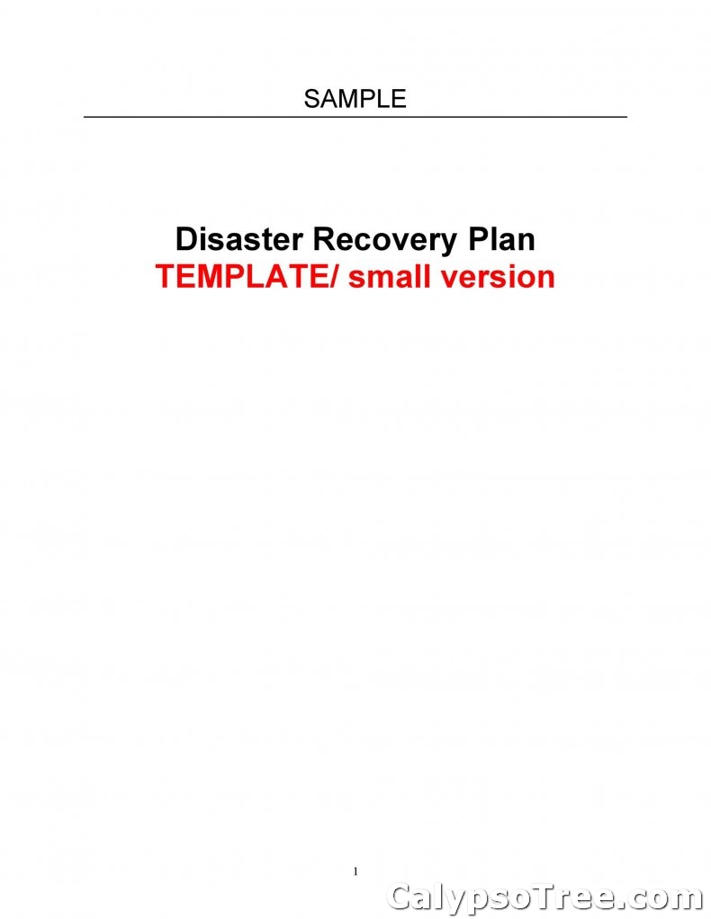 Disaster Recovery Plan Template 05