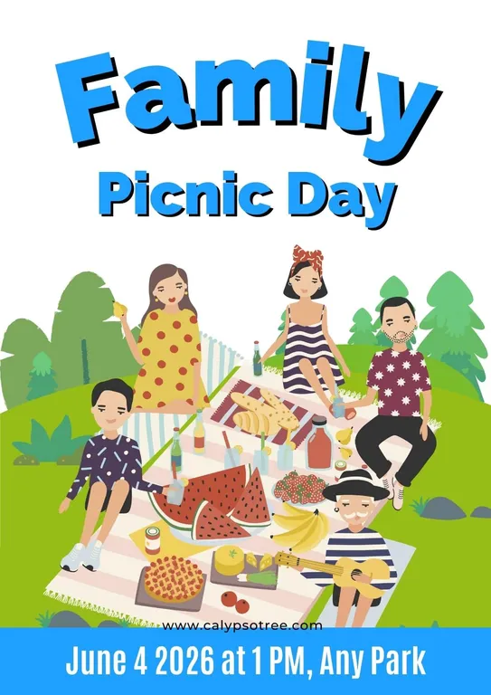 Family day picnic flyer free picnic flyer templates