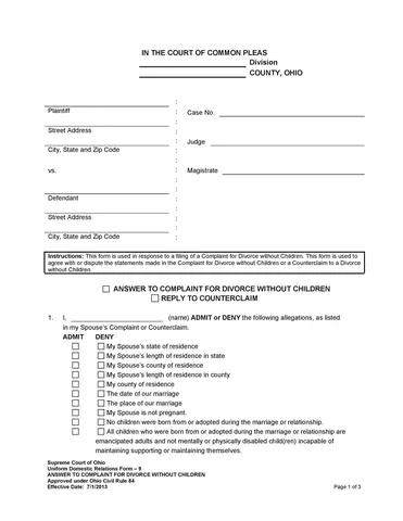 Free Divorce Papers Printable 04