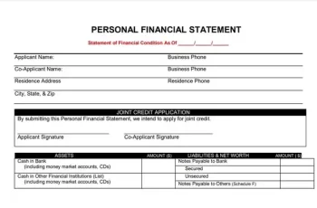 20 Free Personal Financial Statement Examples & Templates to Secure Your Finance
