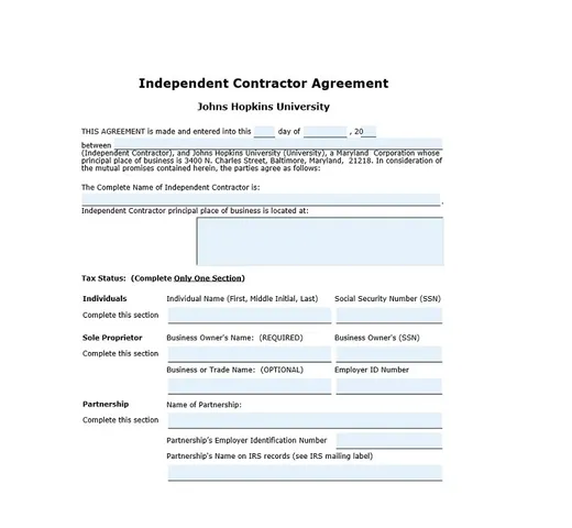 Free Simple Independent Contractor Agreement Templates