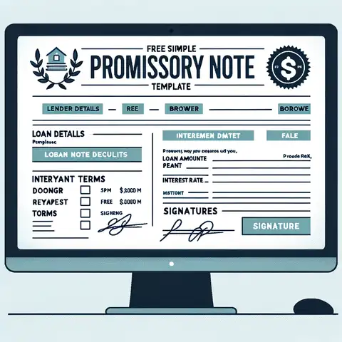 Free Simple Promissory Note Template 01