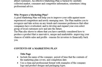 7 Free Benefits of Marketing Plan Template