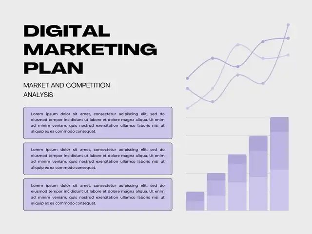 Modern Digital Marketing Plan Template Example Graph