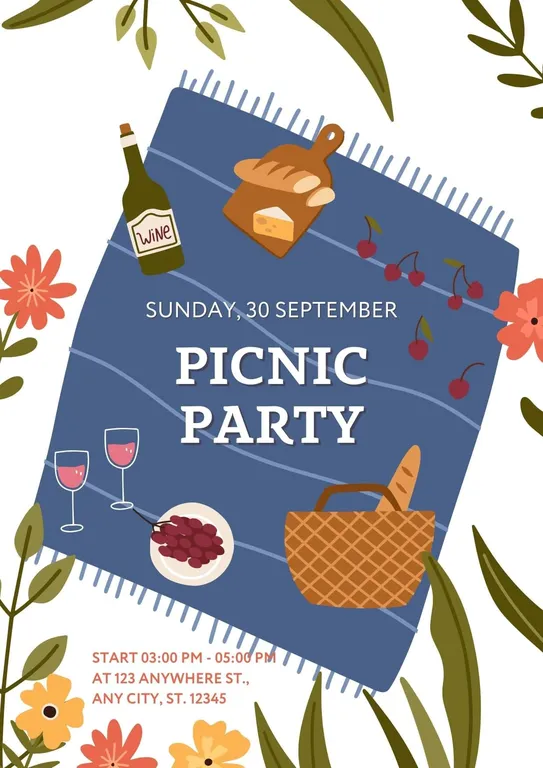 Picnic party flyer free picnic flyer templates