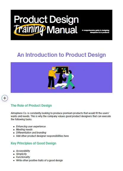Product Training Manual Example