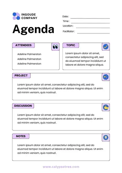 Professional Meeting Agenda Templates 05