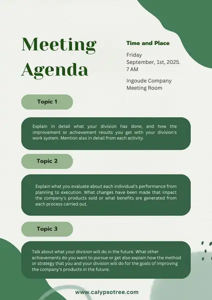 Professional Meeting Agenda Templates 06