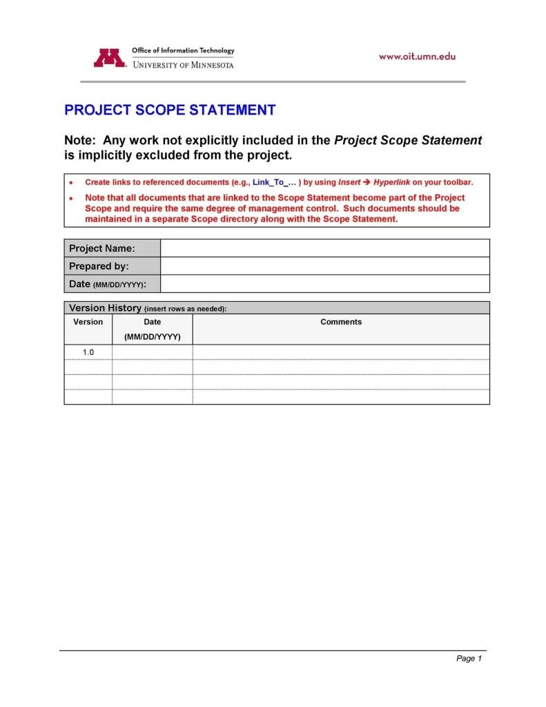 Project Scope Statement Examples 07