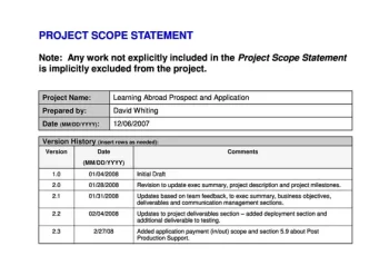 12 Free Project Scope Statement Examples