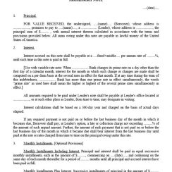 Promissory Note Template Free