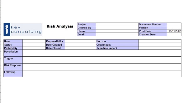 Risk Analysis Excel