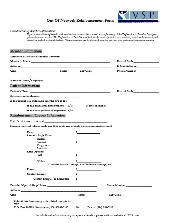VSP Reimbursement Form