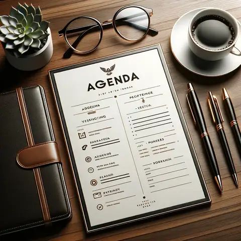 professional meeting agenda template featured