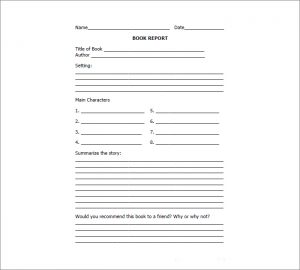 10 Amazing Book Report Templates & Example – Calypso Tree