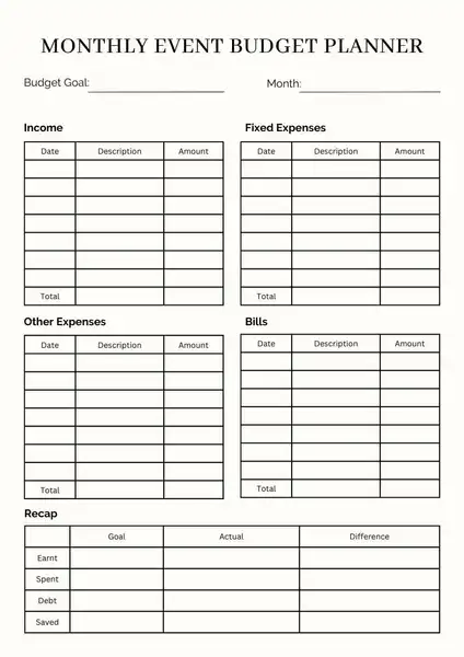 Event Budget Planning Template 424 600