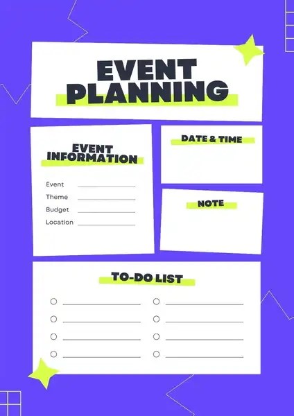 Event Planning Template Printable 424 600