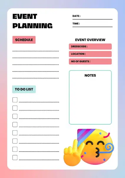 Event Planning Template Word 424 600
