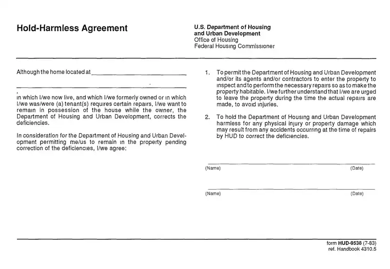 Free Sample Hold Harmless Agreement Template 07