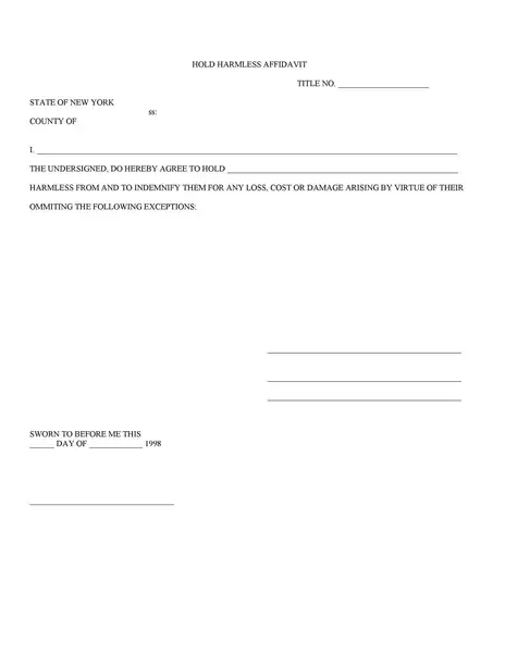 Free Sample Hold Harmless Agreement Template 12