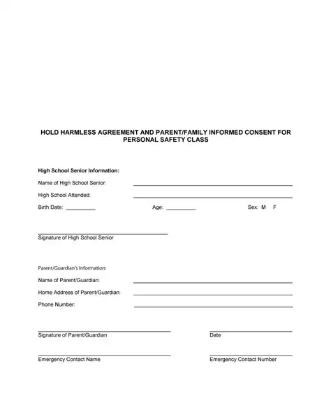 Free Sample Hold Harmless Agreement Template 19