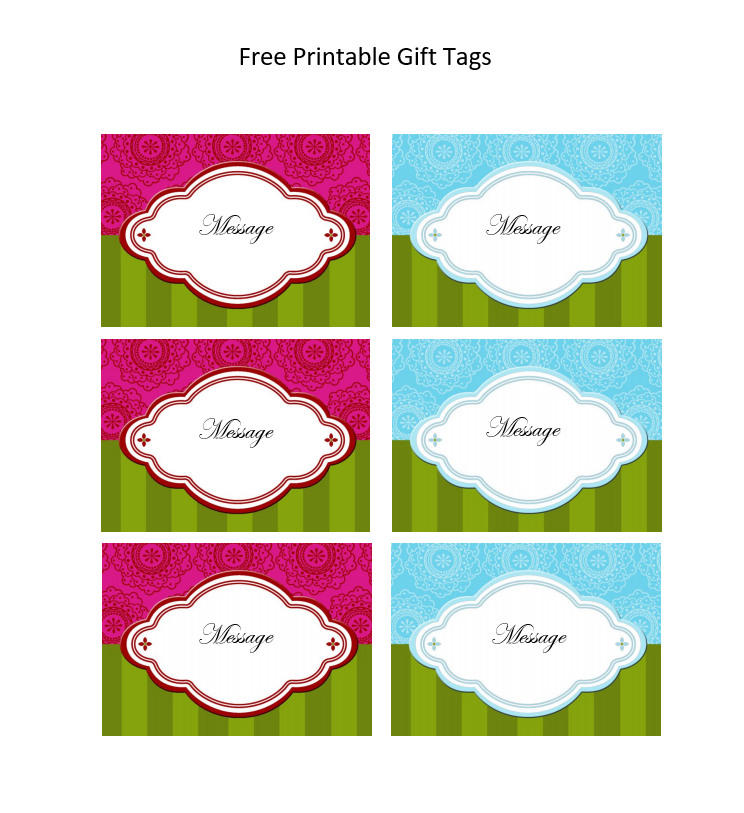 Free printable gift tags
