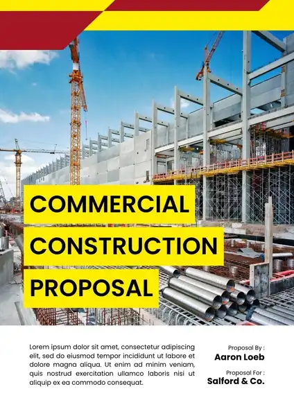 Modern Commercial Construction Proposal Template 424 600
