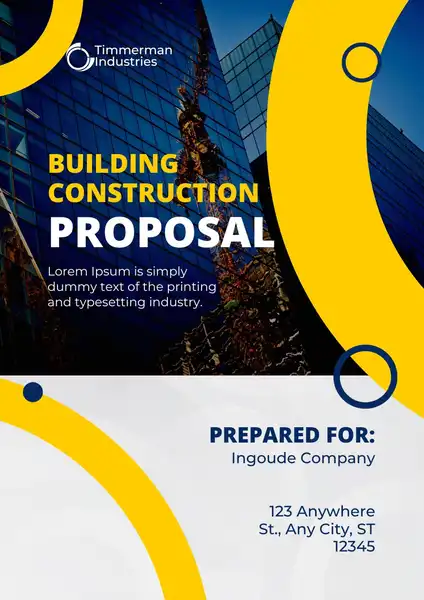 Modern Professional Building Construction Proposal Template 424 600