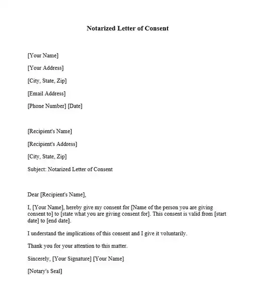Notarized Letter of Consent 508 600