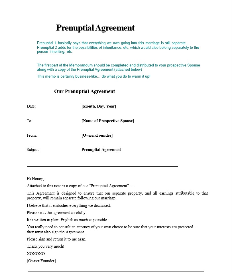 50 Simple Prenuptial Agreement Template By State