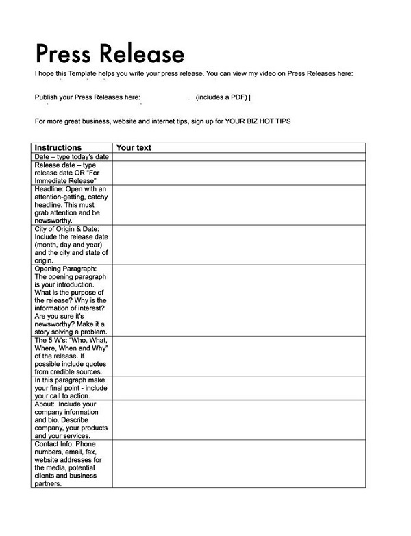 Press Release Format Sample 09 Press Release Format Sample 09