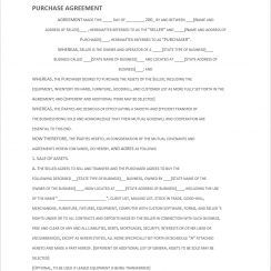 Purchase Agreement (15 Amazing Example & Template)