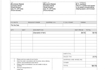 Purchase Order Templates (5 Best Amazing Example)