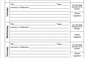 10 Plus Reading Logs Templates to Measure Your Reading Interest