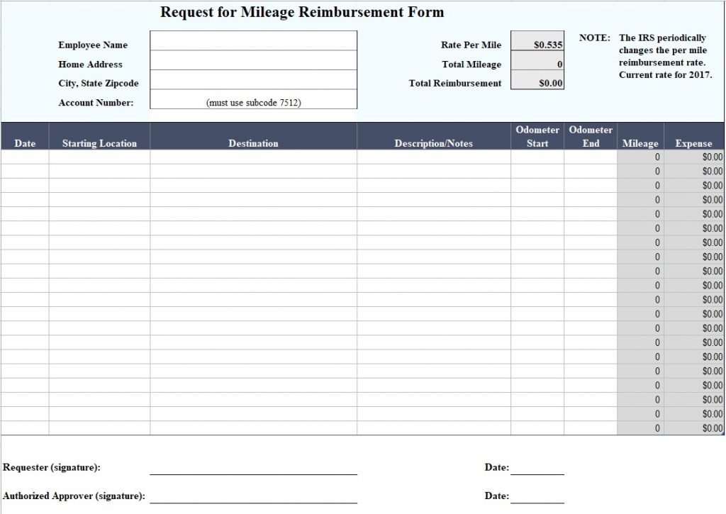 Reimbursement Form