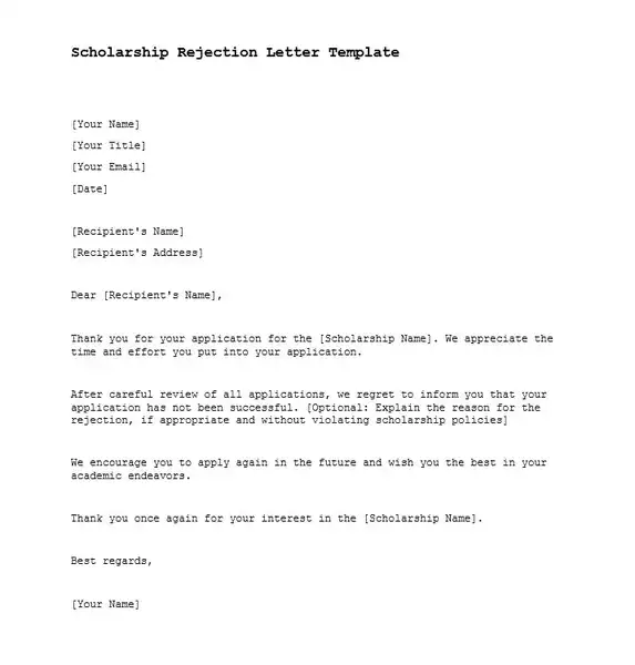 Scholarship Rejection Letter Template min 573 600