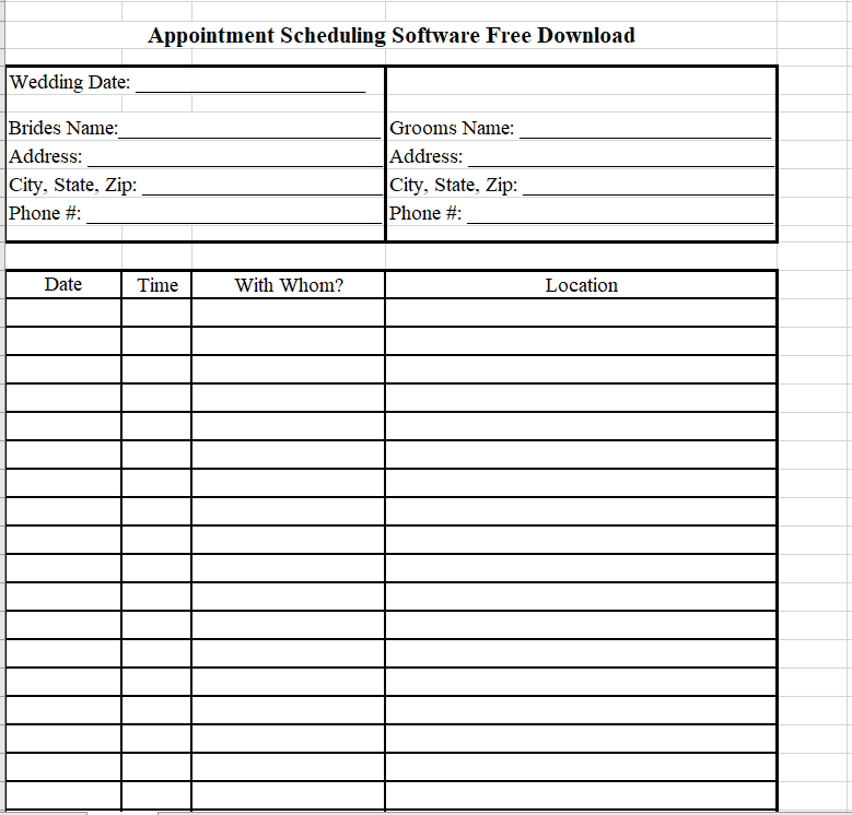 appointment scheduling software free download - Appointment Schedule Template Word