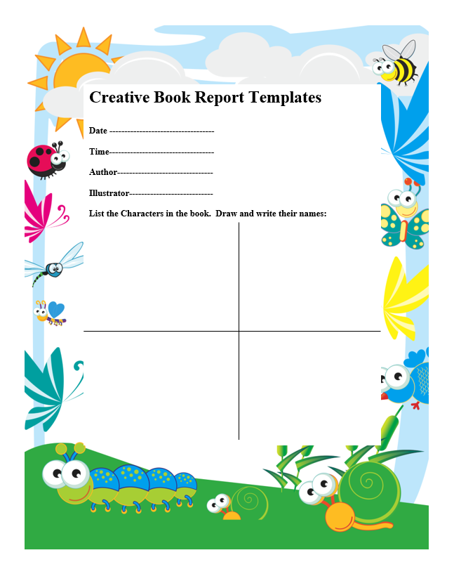 creative book report templates