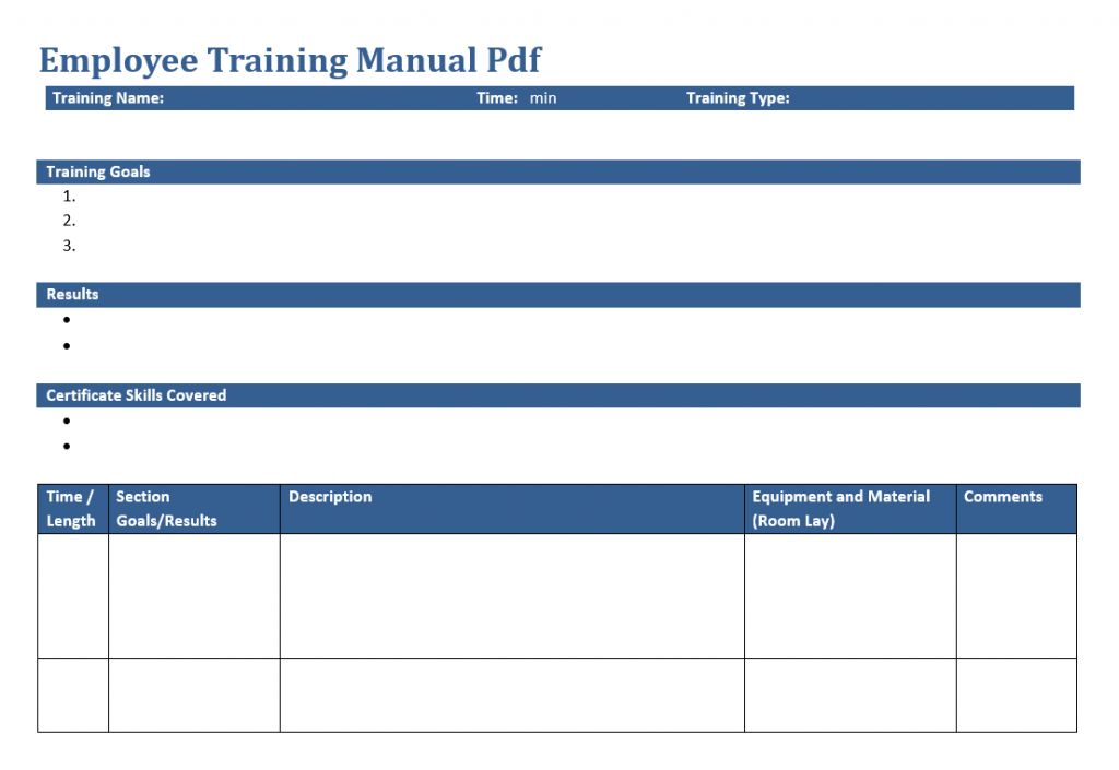 employee training manual pdf
