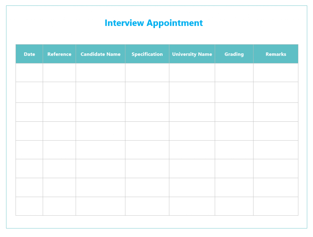 interview appointment - Appointment Schedule Template Word