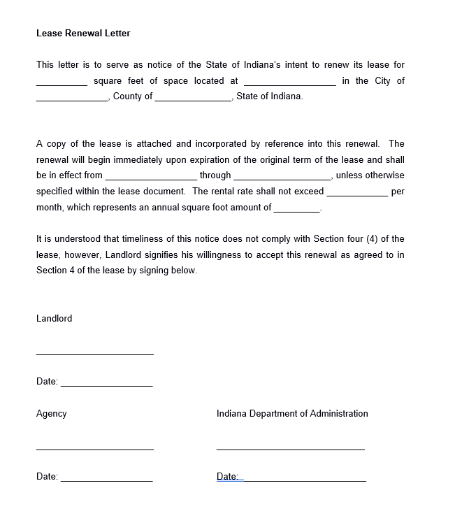 lease renewal letter pdf - Lease Renewal Letter Example