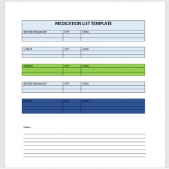 17 Free Amazing Medication Schedule Template