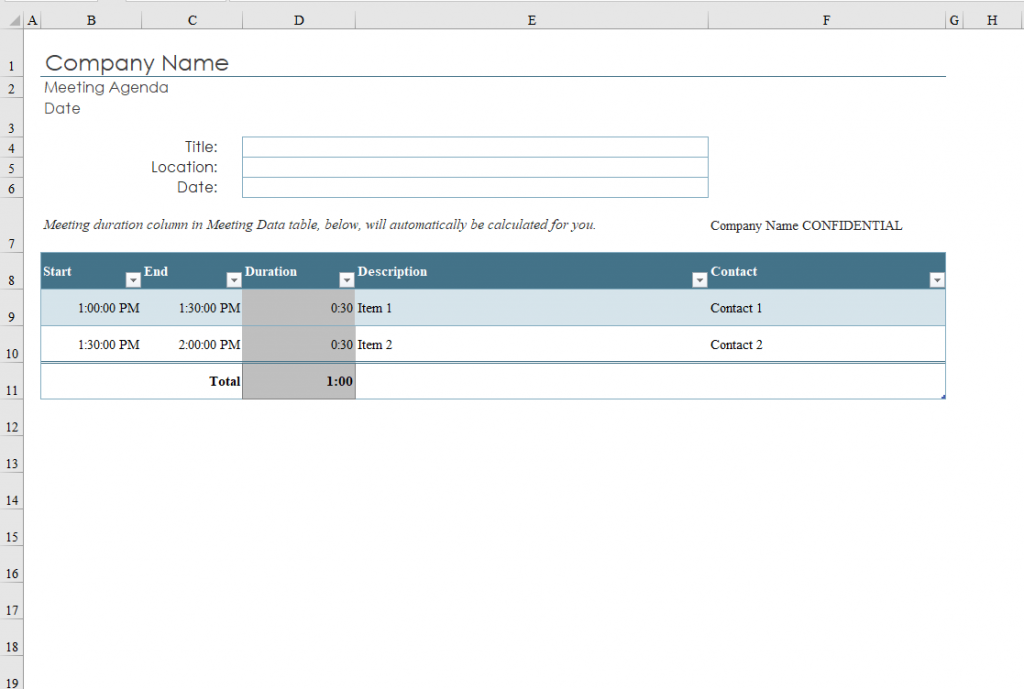 meeting agenda templates excel meeting agenda templates excel